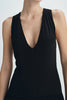 Gisele Deep V-Neck Maxi Dress Black