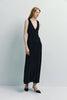 Gisele Deep V-Neck Maxi Dress Black