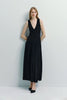 Gisele Deep V-Neck Maxi Dress Black