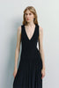 Gisele Deep V-Neck Maxi Dress Black