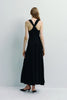 Gisele Deep V-Neck Maxi Dress Black