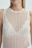 Traverse Lace-Stitch Knit Top White