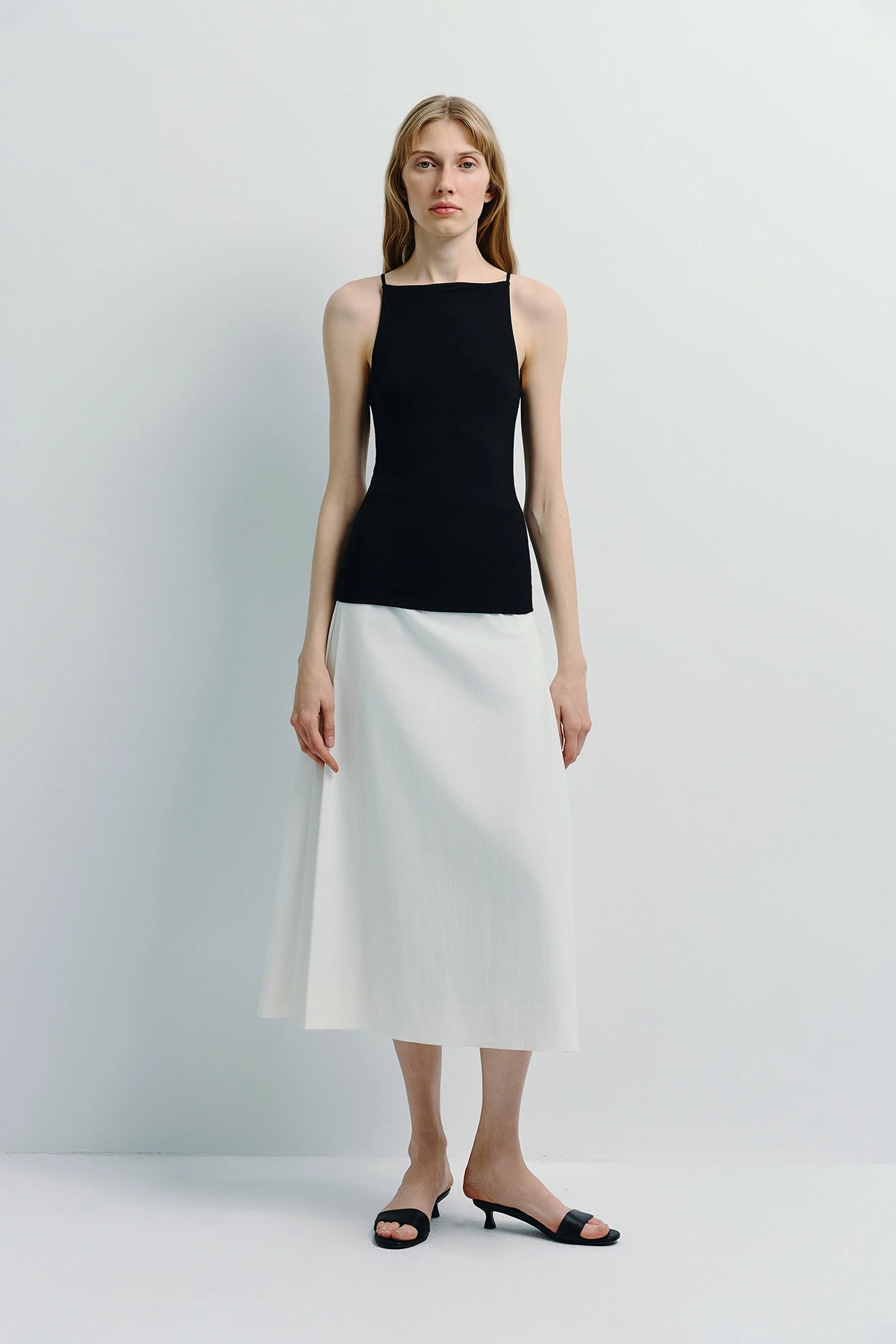 Chantilly Square Neck Cami Top Black