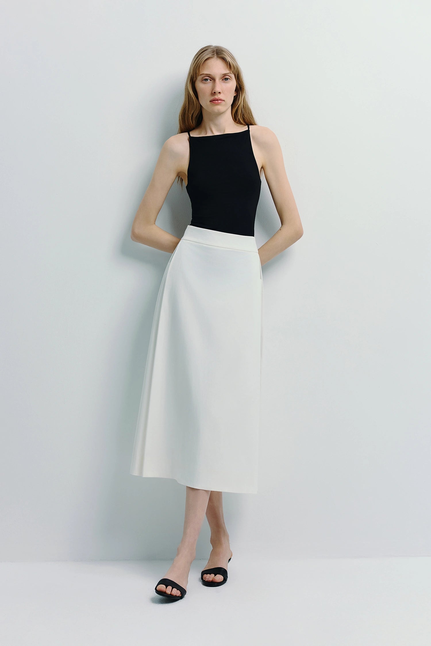 Chantilly Square Neck Cami Top Black