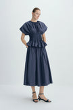 Piquenique Pintuck Shirt-Navy
