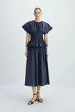 Piquenique Pintuck Shirt-Navy