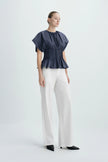 Piquenique Pintuck Shirt-Navy