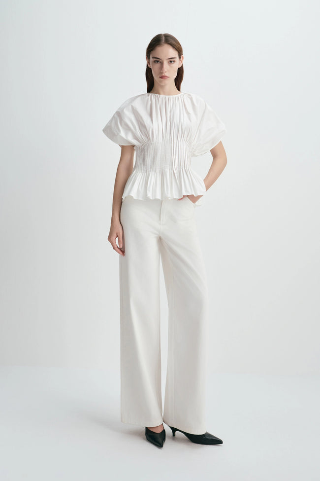 Piquenique Pintuck Shirt White