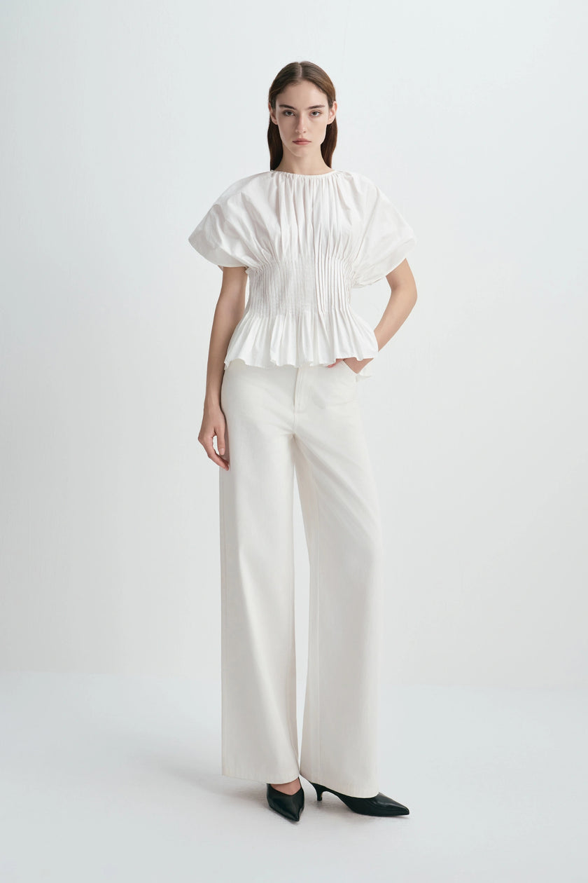 Piquenique Pintuck Shirt White