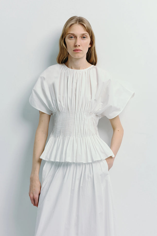Piquenique Pintuck Shirt White