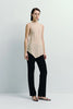 Agmes Handkerchief Hem Top Sand
