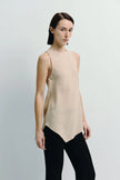 Agmes Handkerchief Hem Top Sand