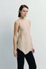 Agmes Handkerchief Hem Top Sand