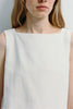 Carré High Square Neck Top White