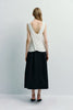 Carré High Square Neck Top White