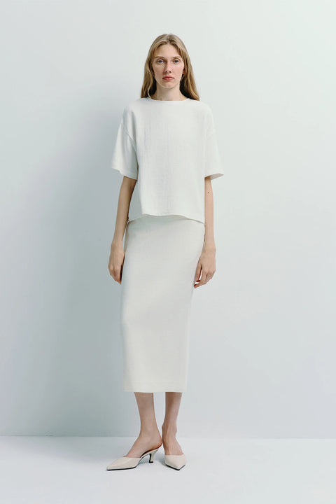 Boîte S/S Boxy Top White