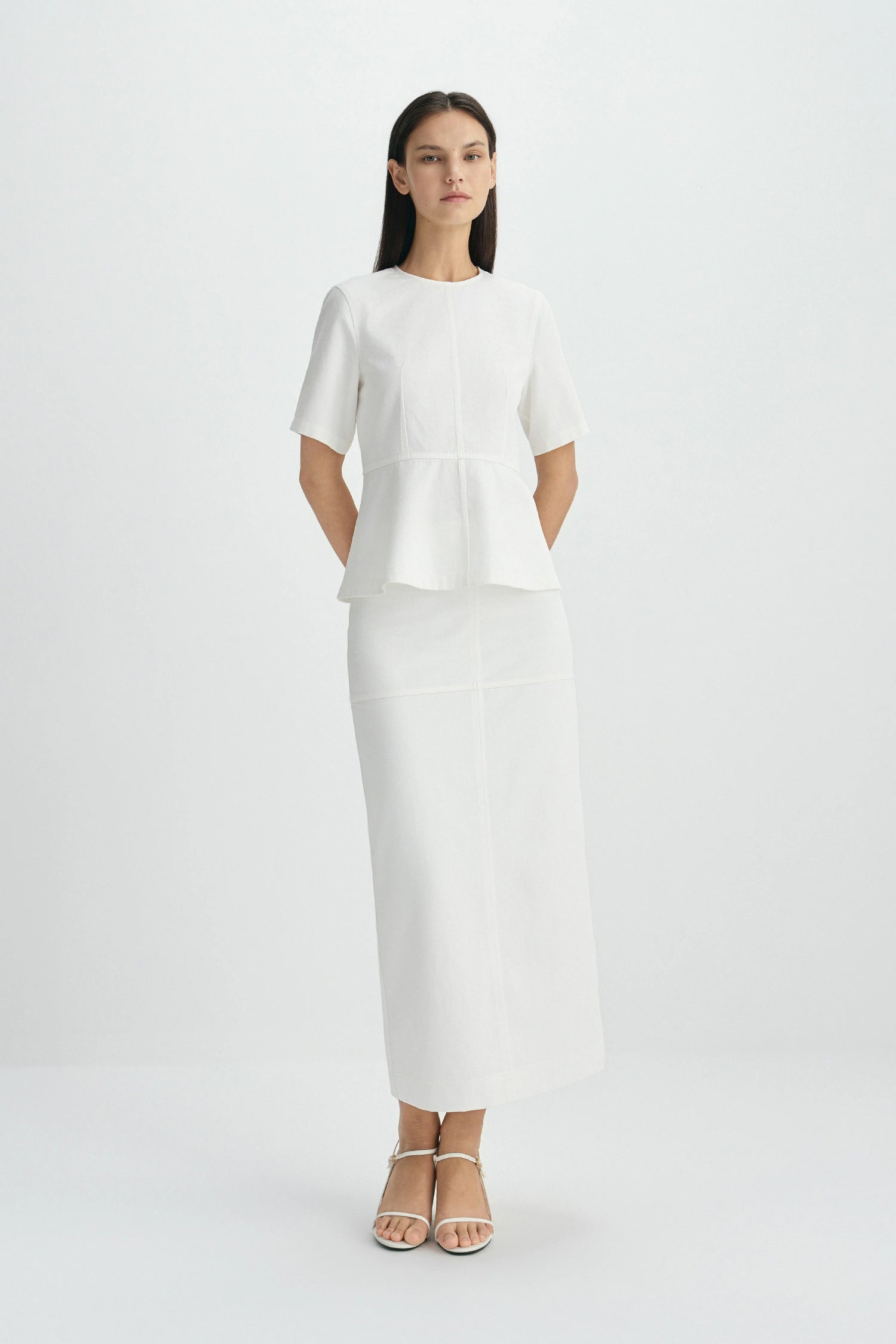 Soletta Pencil Skirt-Cloud