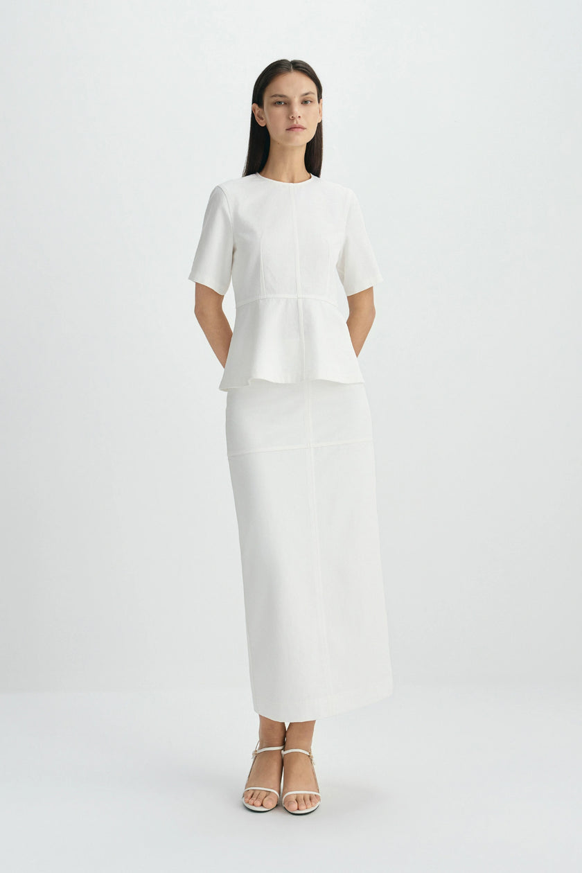 Soletta Pencil Skirt-Cloud