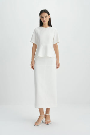 Soletta Pencil Skirt-Cloud