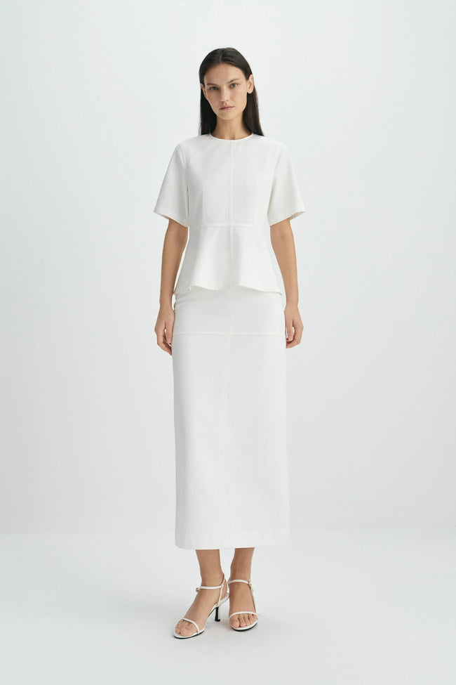 Soletta Pencil Skirt-Cloud
