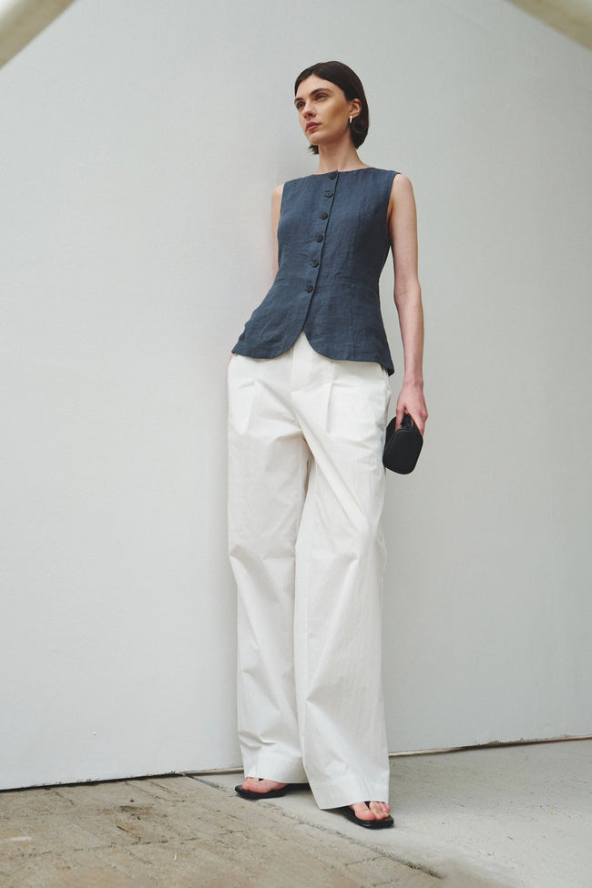Noema Elastic Waisted Pant-Cloud
