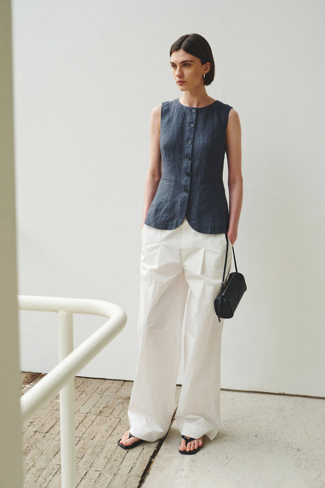 Noema Elastic Waisted Pant-Cloud