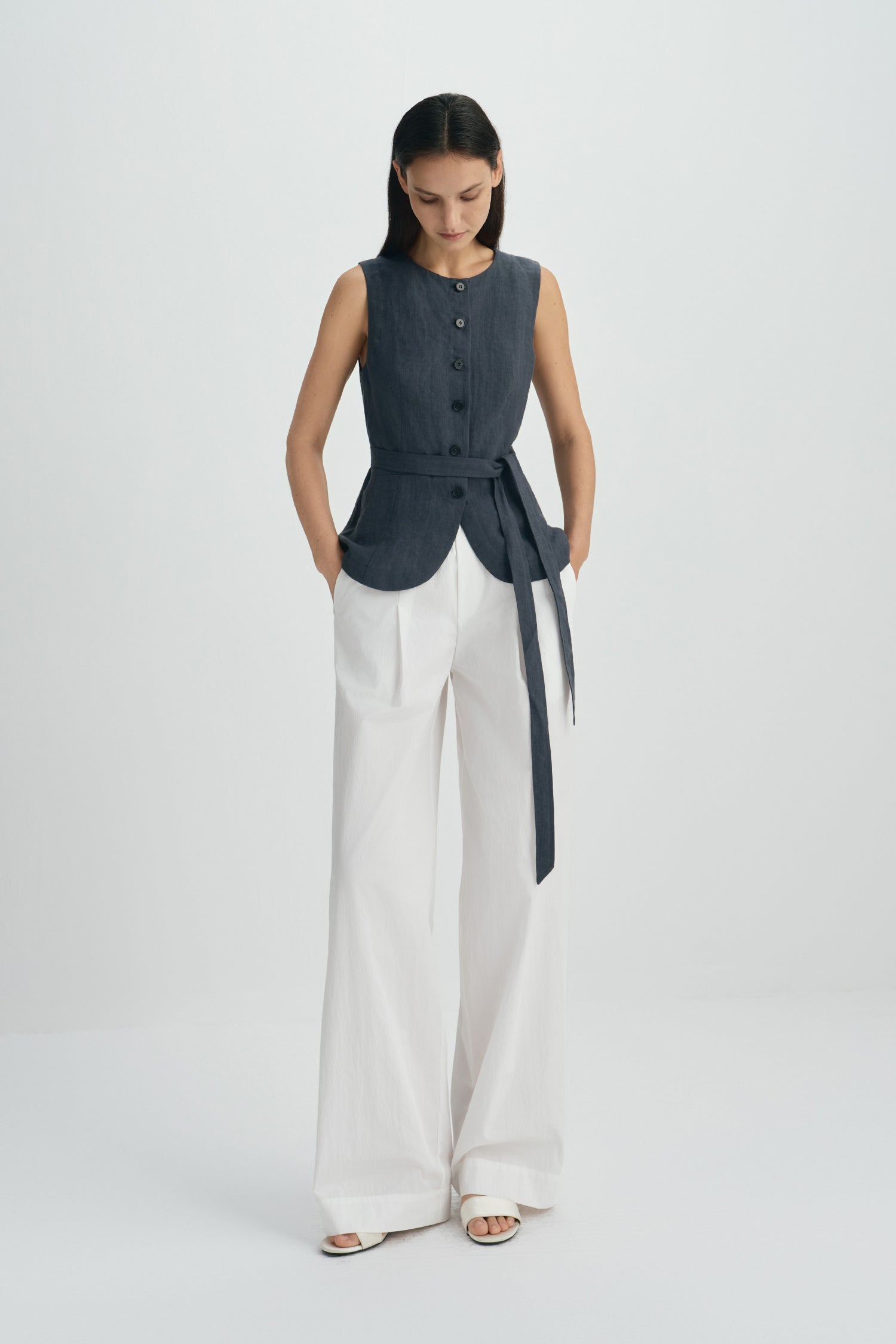 Noema Elastic Waisted Pant-Cloud