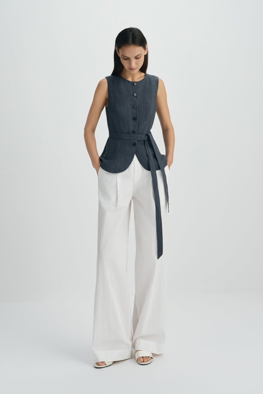 Noema Elastic Waisted Pant-Cloud