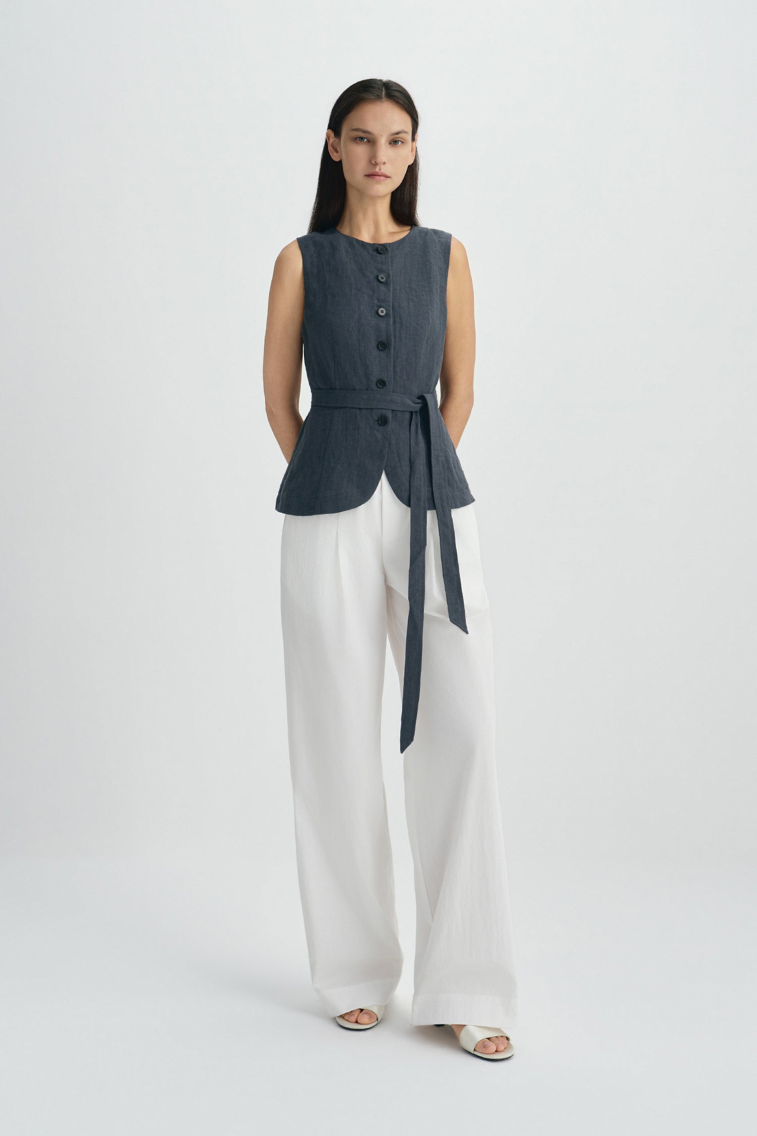 Noema Elastic Waisted Pant-Cloud