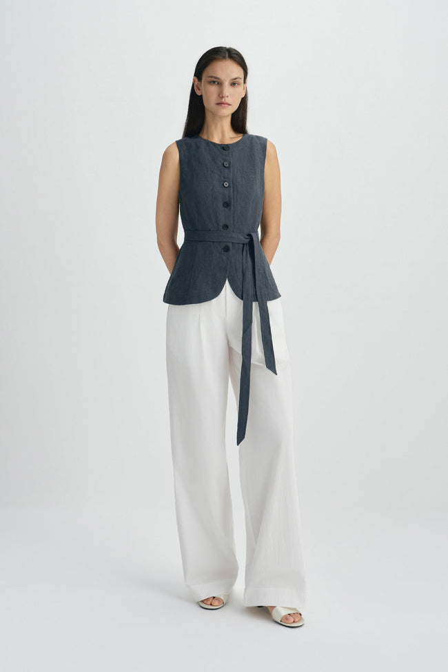 Noema Elastic Waisted Pant-Cloud