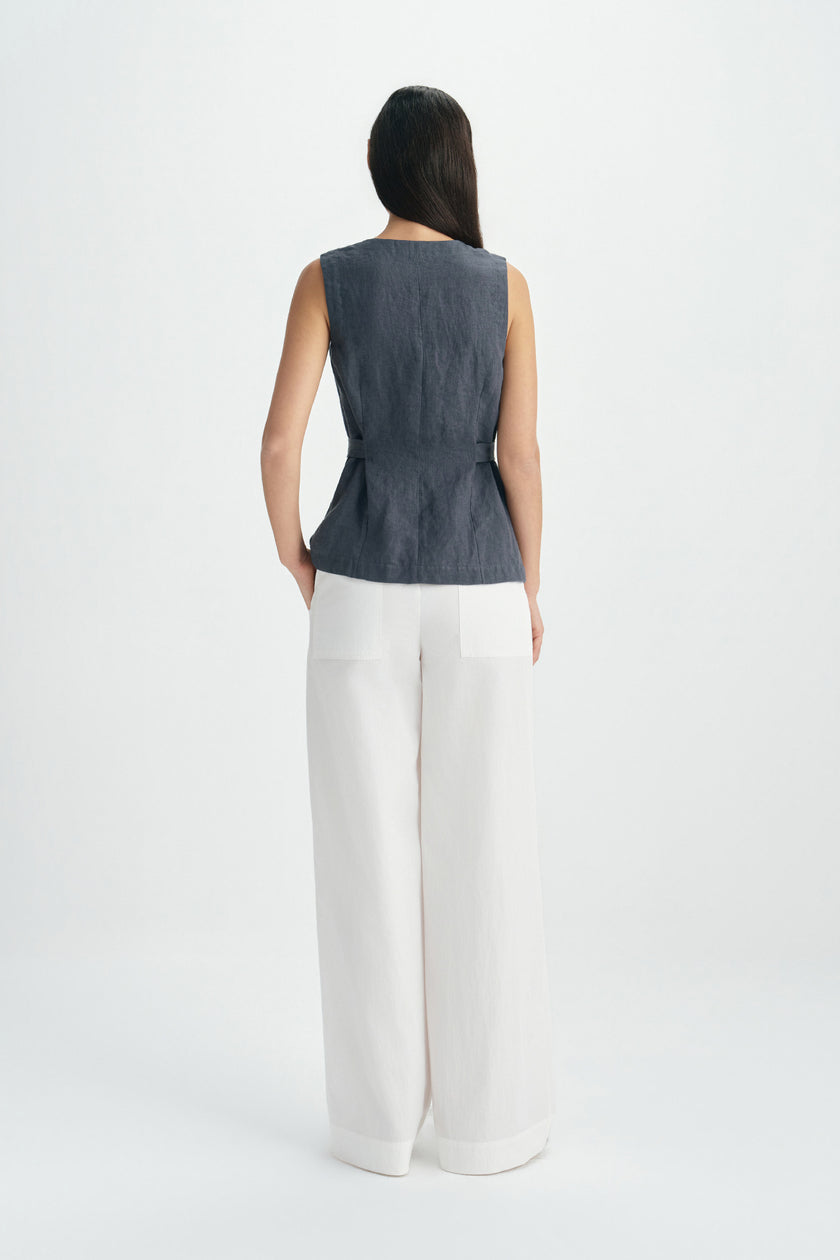 Noema Elastic Waisted Pant-Cloud