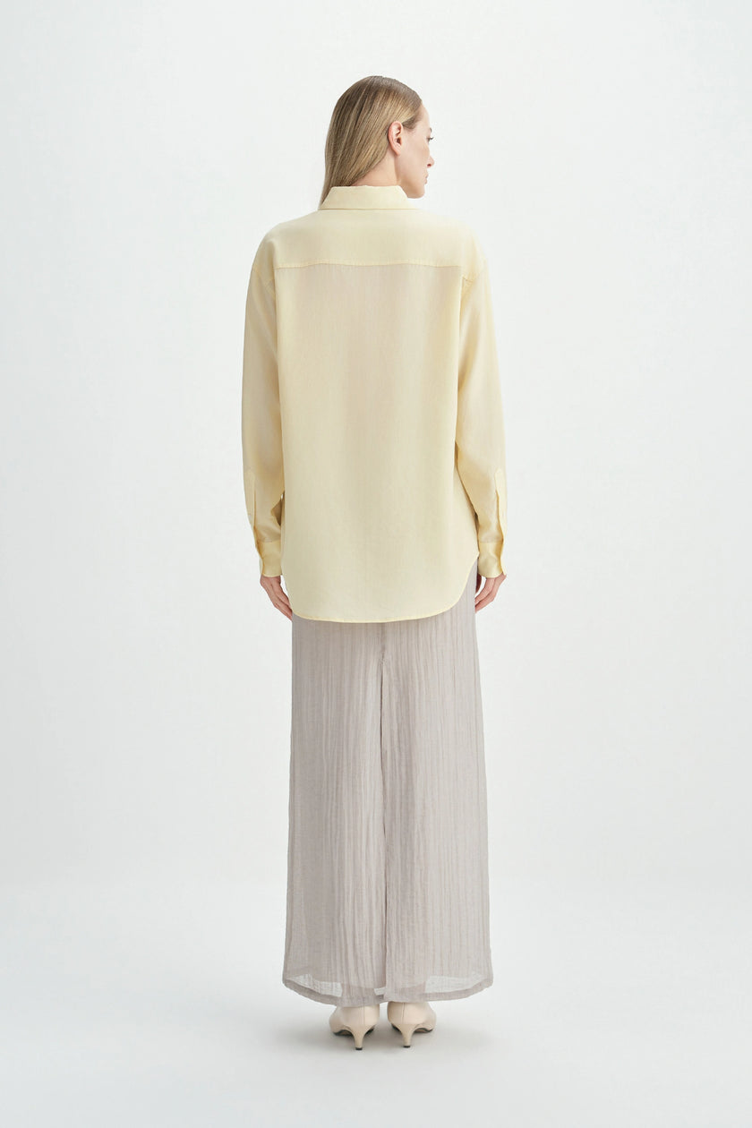Onda Slit Back Maxi Skirt-Lt Gray