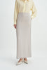 Onda Slit Back Maxi Skirt-Lt Gray
