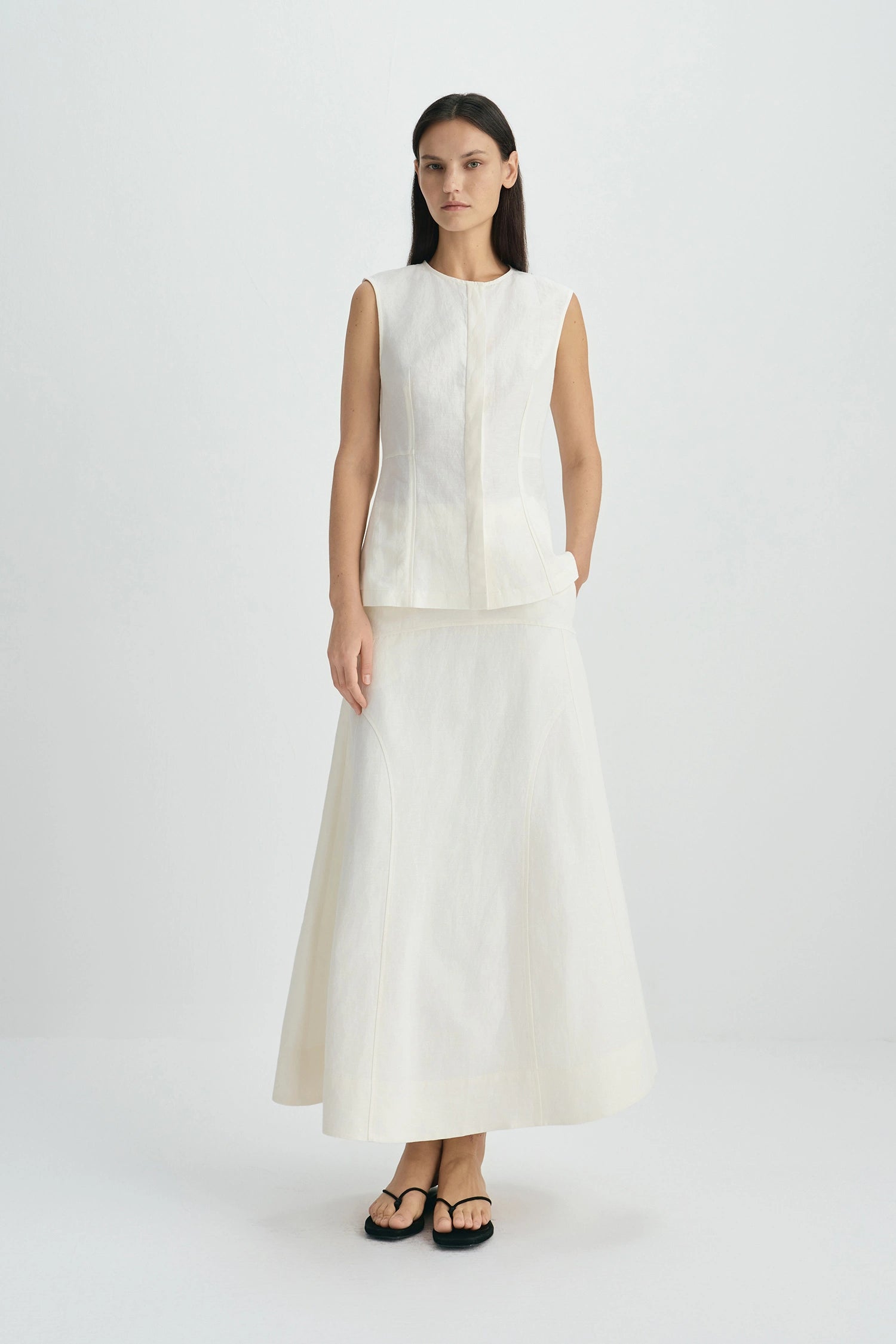 Luma Flare Skirt Egret