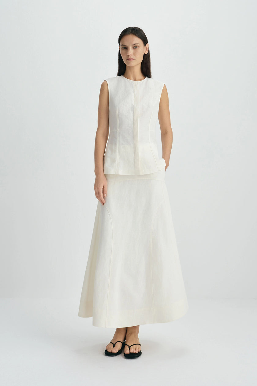 Luma Flare Skirt Egret
