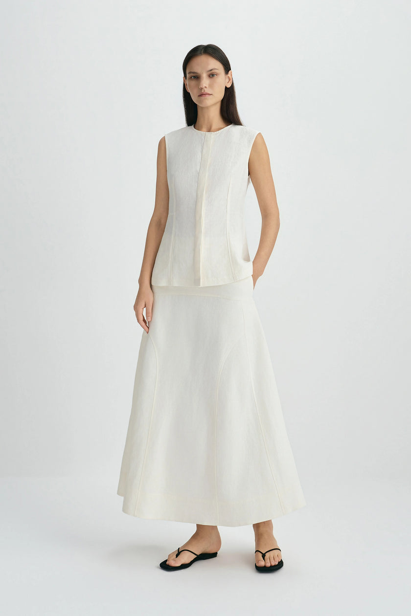 Luma Flare Skirt Egret