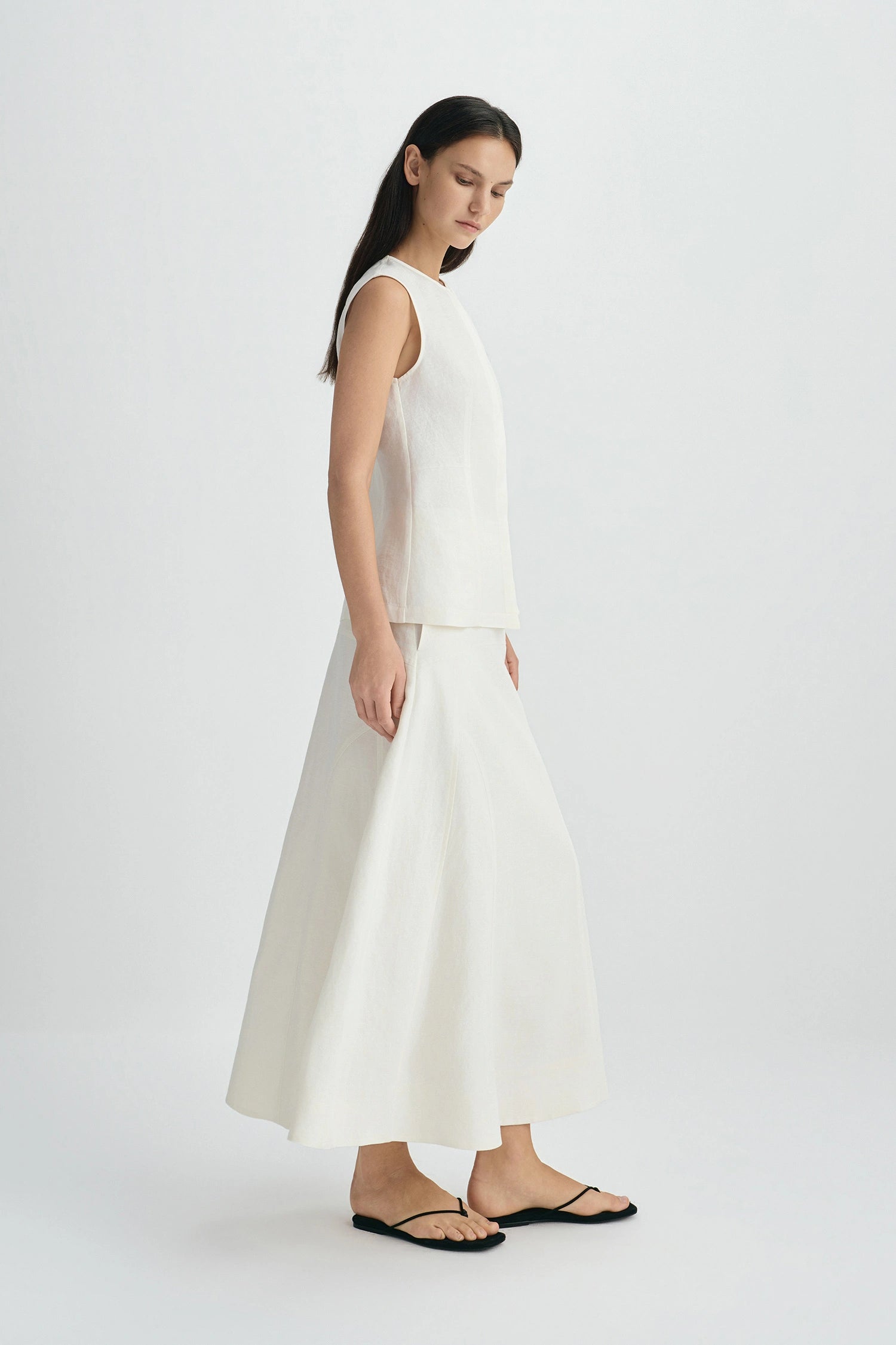 Luma Flare Skirt Egret