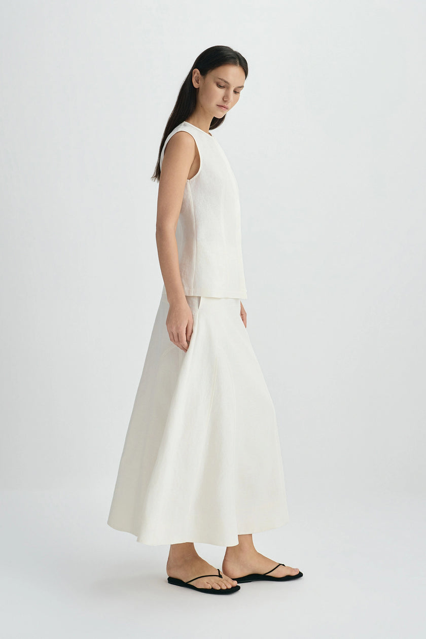Luma Flare Skirt Egret