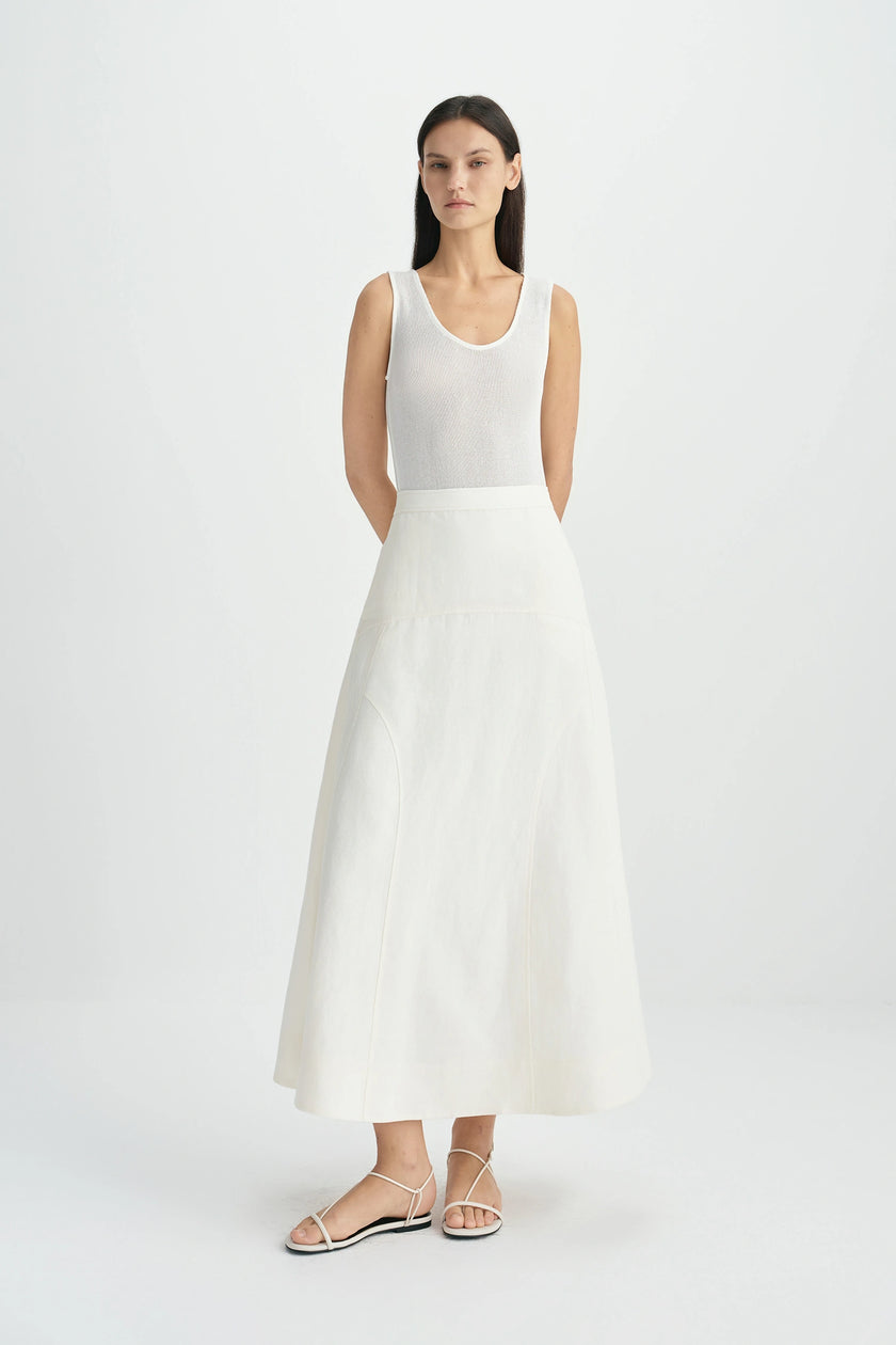 Luma Flare Skirt Egret