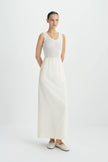 Coria Slit Back Maxi Skirt Egret
