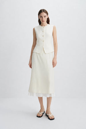 Rumi Double Layered Skirt Marshmallow