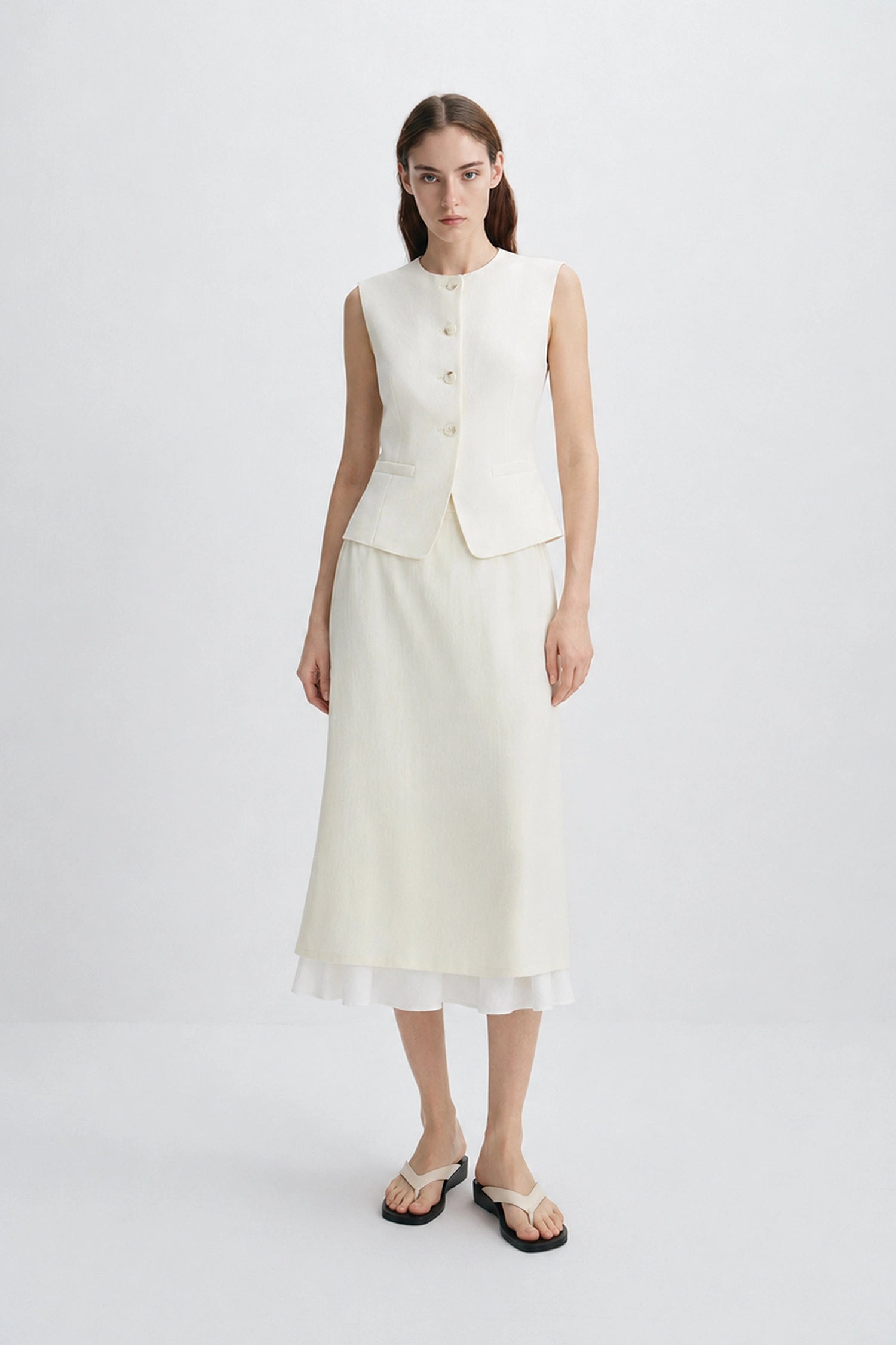 Rumi Double Layered Skirt Marshmallow