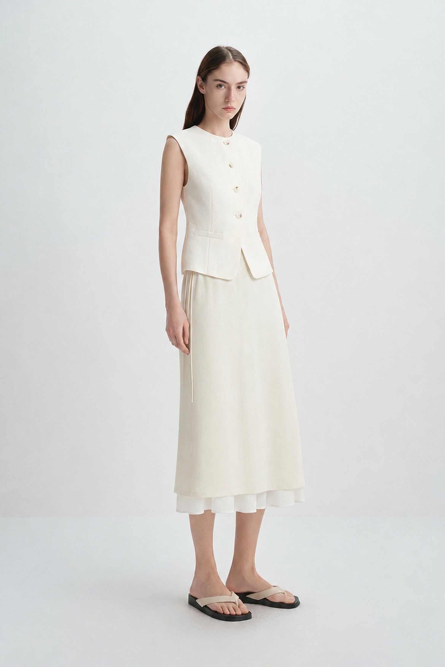 Rumi Double Layered Skirt Marshmallow