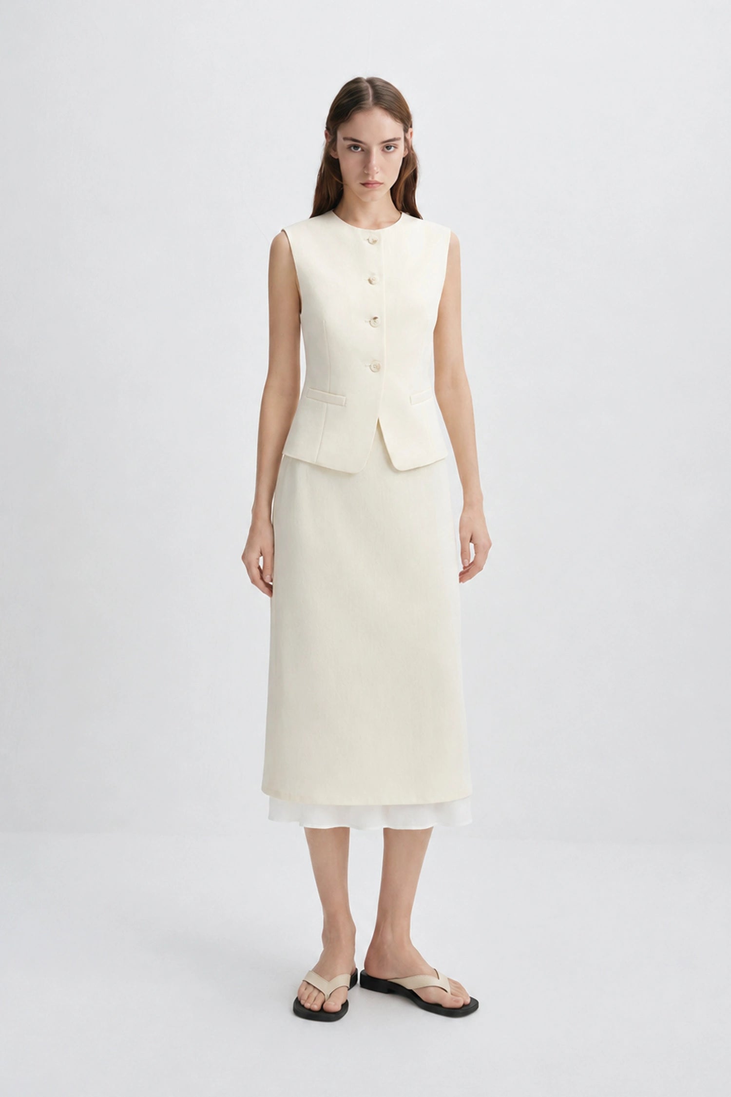Rumi Double Layered Skirt Marshmallow