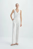 Ventura Pleat Front Drawstring Pant White