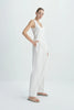 Ventura Pleat Front Drawstring Pant White