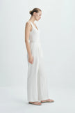 Ventura Pleat Front Drawstring Pant White