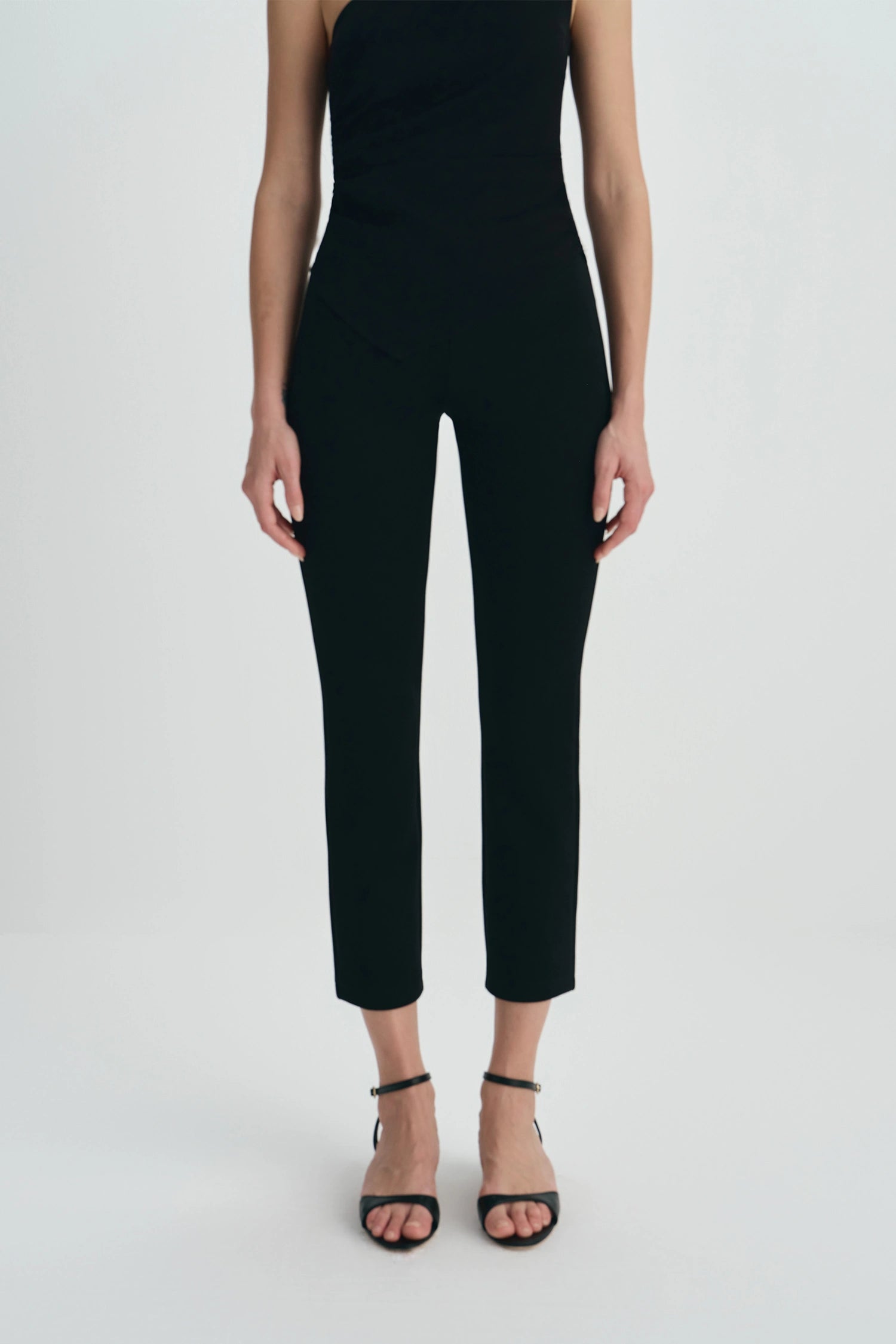 Alba Cropped Slim Pant Black