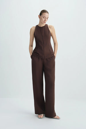 Lustrelle Shirred Waist Pant