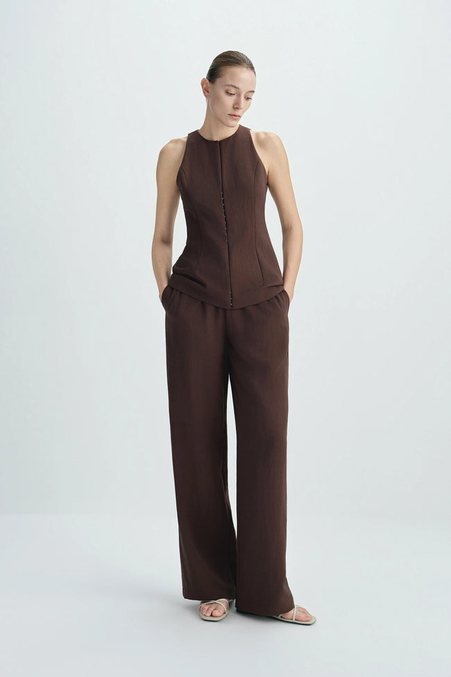 Lustrelle Shirred Waist Pant